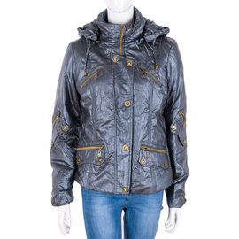 Куртка жіноча демісезонна DS08-12-12 grey р.42-48 "Meisty" недорого оптом від прямого постачальника