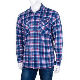 Сорочка чоловіча тепла A1-3 blue р.XL-5XL "Logaster" недорого оптом від прямого постачальника