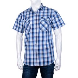 Фотография Рубашка мужская летняя A716-1 blue р.XL-5XL "Logaster" недорого оптом от прямого поставщика