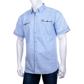 Фотография Рубашка мужская летняя A317-3 l.blue р.XL-5XL "Logaster" недорого оптом от прямого поставщика
