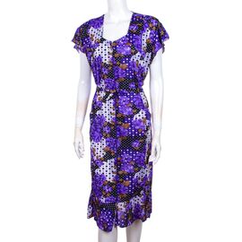 Фотография Халат женский S76 purple р.10XL-18XL "Logaster" недорого оптом от прямого поставщика