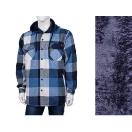 Фотография Рубашка мужская тёплая A1681-2 blue р.XL-5XL "Logaster" недорого оптом от прямого поставщика