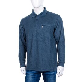 Фотография Рубашка мужская Поло A1065 blue р.XL-5XL "Logaster" недорого оптом от прямого поставщика