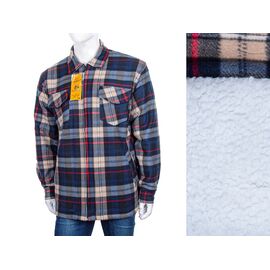 Сорочка чоловіча тепла 81007 beige р.XL-5XL "Logaster" недорого оптом від прямого постачальника