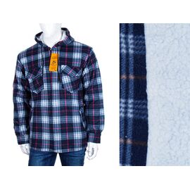 Сорочка чоловіча тепла GB18401 grey р.XL-5XL "Logaster" недорого оптом від прямого постачальника