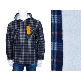 Сорочка чоловіча тепла GB18401 black р.XL-5XL "Logaster" недорого оптом від прямого постачальника