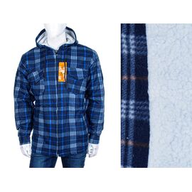 Сорочка чоловіча тепла GB18401 blue р.XL-5XL "Logaster" недорого оптом від прямого постачальника