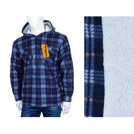 Сорочка чоловіча тепла GB18401 navy р.XL-5XL "Logaster" недорого оптом від прямого постачальника