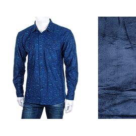 Фотография Рубашка мужская тёплая A651-2 d.blue р.XL-5XL "Logaster" недорого оптом от прямого поставщика