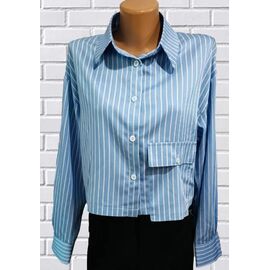 Фотография Рубашка женская 5131 l.blue р.S-L "H&S" недорого оптом от прямого поставщика