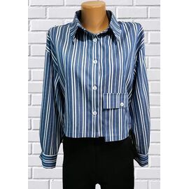 Фотография Рубашка женская 5134 blue р.S-L "H&S" недорого оптом от прямого поставщика