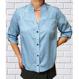 Фотография Рубашка женская 5153 l.blue р.S-L "H&S" недорого оптом от прямого поставщика