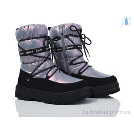 Дутики дитячі утеплені Зима T10898B purple (8 пар р.33-38) "Ok Shoes" недорого оптом від прямого постачальника