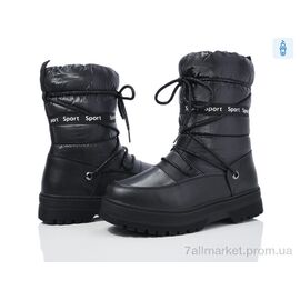 Дутики дитячі утеплені Зима T10898E black (8 пар р.33-38) "Ok Shoes" недорого оптом від прямого постачальника