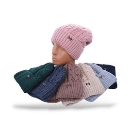 Шапка зимова жіноча SA6637 mix р.54-58 "Red Hat" недорого оптом від прямого постачальника