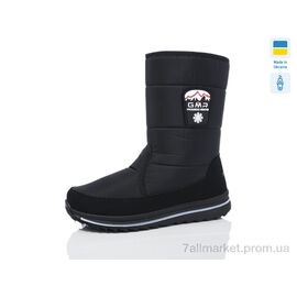 Дутики жіночі утеплені Зима 31-17 чорний (6 пар р.37-42) "Крок" недорого оптом від прямого постачальника