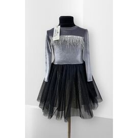 Плаття дитяче на дівчинку IB70 silver-black р.104-116 "iBamBino" недорого оптом від прямого постачальника