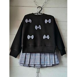 Светер Дитячий на дівчинку IB79 black-l.grey р.110-134 "iBamBino" недорого оптом від прямого постачальника