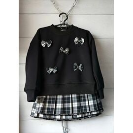 Фотография Свитер детский на девочку IB80 black-grey р.110-134 "iBamBino" недорого оптом от прямого поставщика