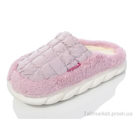 Тапки жіночі для будинку Зима 220S бузковий (6 пар р.36-41) "Lion-Lu" недорого оптом від прямого постачальника