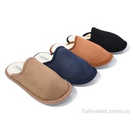 Тапки чоловічі домашні Зима Шльопки М9717 mix (12 пар р.40-45) "Progress" недорого оптом від прямого постачальника