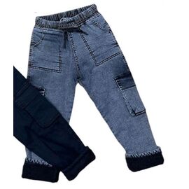 Джинси дитячі утеплені на хлопчика 9370-1 blue р.8-12 "iBamBino" недорого оптом від прямого постачальника