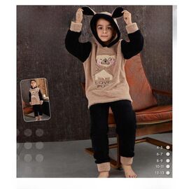 Піжама дитяча тепла на хлопчика IB101 black р.4-13 "iBamBino" недорого оптом від прямого постачальника