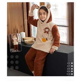 Піжама дитяча тепла на хлопчика IB102 brown р.4-13 "iBamBino" недорого оптом від прямого постачальника