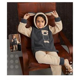 Піжама дитяча тепла на хлопчика IB103 grey р.4-13 "iBamBino" недорого оптом від прямого постачальника