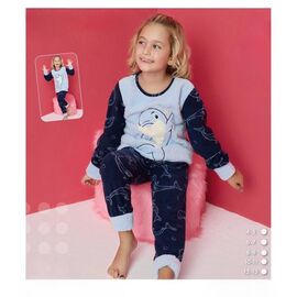 Піжама дитяча тепла на дівчинку IB99 navy р.4-13 "iBamBino" недорого оптом від прямого постачальника