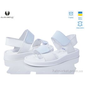 Босоніжки жіночі літні Літо VП7 блакит-біл. (8 пар р.36-40) "Alex Bens" недорого оптом від прямого постачальника