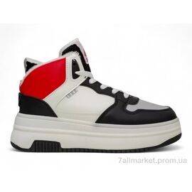 Кросівки жіночі модні Зима 248RAM09 біло-червоний (8 пар р.36-41) "Massmag" недорого оптом від прямого постачальника