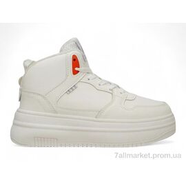 Кросівки жіночі модні Зима 248RAM09 біло-помаранчевий (8 пар р.36-41) "Massmag" недорого оптом від прямого постачальника