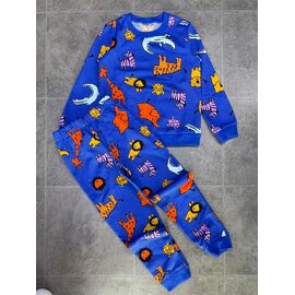 Піжама дитяча тепла на хлопчика FW21 blue р.9-12 "Fili Wear" недорого оптом від прямого постачальника