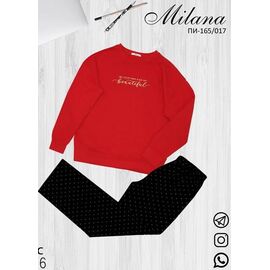 Піжама тепла жіноча 165-017 red р.46-56 "Samo" недорого оптом від прямого постачальника