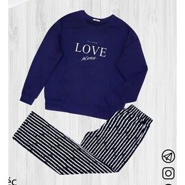 Піжама тепла жіноча 165-018 navy р.46-56 "Samo" недорого оптом від прямого постачальника