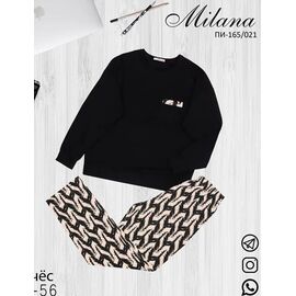 Піжама тепла жіноча 165-021 black р.46-56 "Samo" недорого оптом від прямого постачальника