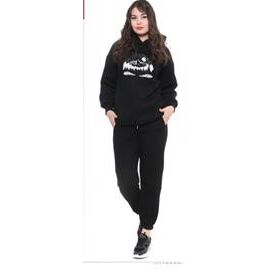 Костюм спортивний жіночий W45056N black р.48-56 "Samo" недорого оптом від прямого постачальника