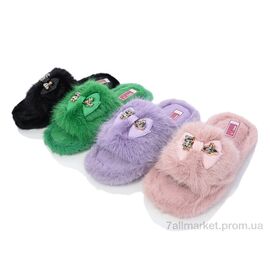 Тапки жіночі для будинку Зима A875A mix (12 пар р.36-41) "M&L  Alex13" недорого оптом від прямого постачальника
