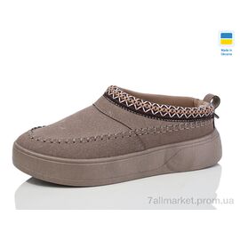 Уггі жіночі утеплені Зима 18-01 коричневий (6 пар р.37-41) "Крок" недорого оптом від прямого постачальника