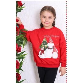 Светер Дитячий на дівчинку 23009 red р.5-8 "Blondinka" недорого оптом від прямого постачальника