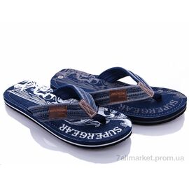 Шльопанці чоловічі пляжні Літо V1419 mix (16 пар р.41-46) "Elmob" недорого оптом від прямого постачальника