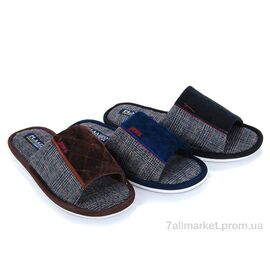 Тапки чоловічі домашні Весна/осінь K12 mix (12 пар р.36-41) "Elmob" недорого оптом від прямого постачальника