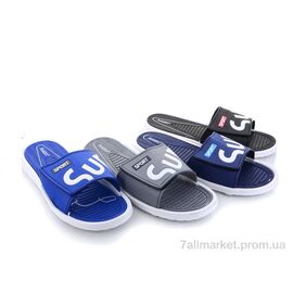 Шльопанці чоловічі пляжні Літо KC14 mix (24 пар р.40-45) "Elmob" недорого оптом від прямого постачальника