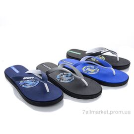 Шльопанці чоловічі пляжні Літо VT17 mix (12 пар р.40-45) "Elmob" недорого оптом від прямого постачальника