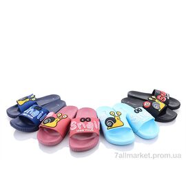 Фотография Шлепки детские летние Лето KM31 mix (12 пар р.30-35) "Elmob" недорого оптом от прямого поставщика