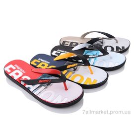Фотография Шлепки мужские пляжные Лето VT24 mix (12 пар р.40-45) "Elmob" недорого оптом от прямого поставщика