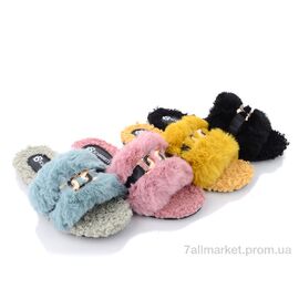 Тапки жіночі для будинку Весна/осінь DL100 mix (12 пар р.36-41) "Elmob" недорого оптом від прямого постачальника