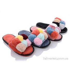 Тапки жіночі для будинку Весна/осінь LB74 mix (12 пар р.36-41) "Elmob" недорого оптом від прямого постачальника