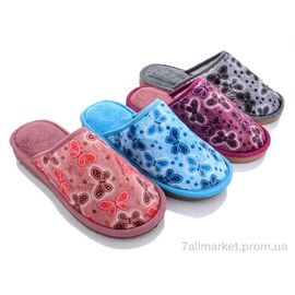 Фотография Тапки женские для дома Весна/осень C58 mix (12 пар р.36-41) "Elmob" недорого оптом от прямого поставщика